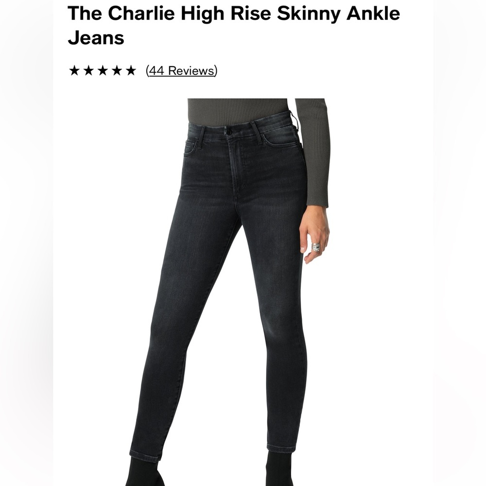 Joe’s Jeans The Charlie High Rise Skinny Ankle in Black / Gray Colorway